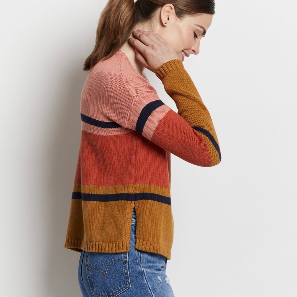 Pendleton Cotton/Wool Blend Color Block Sweater - image 2